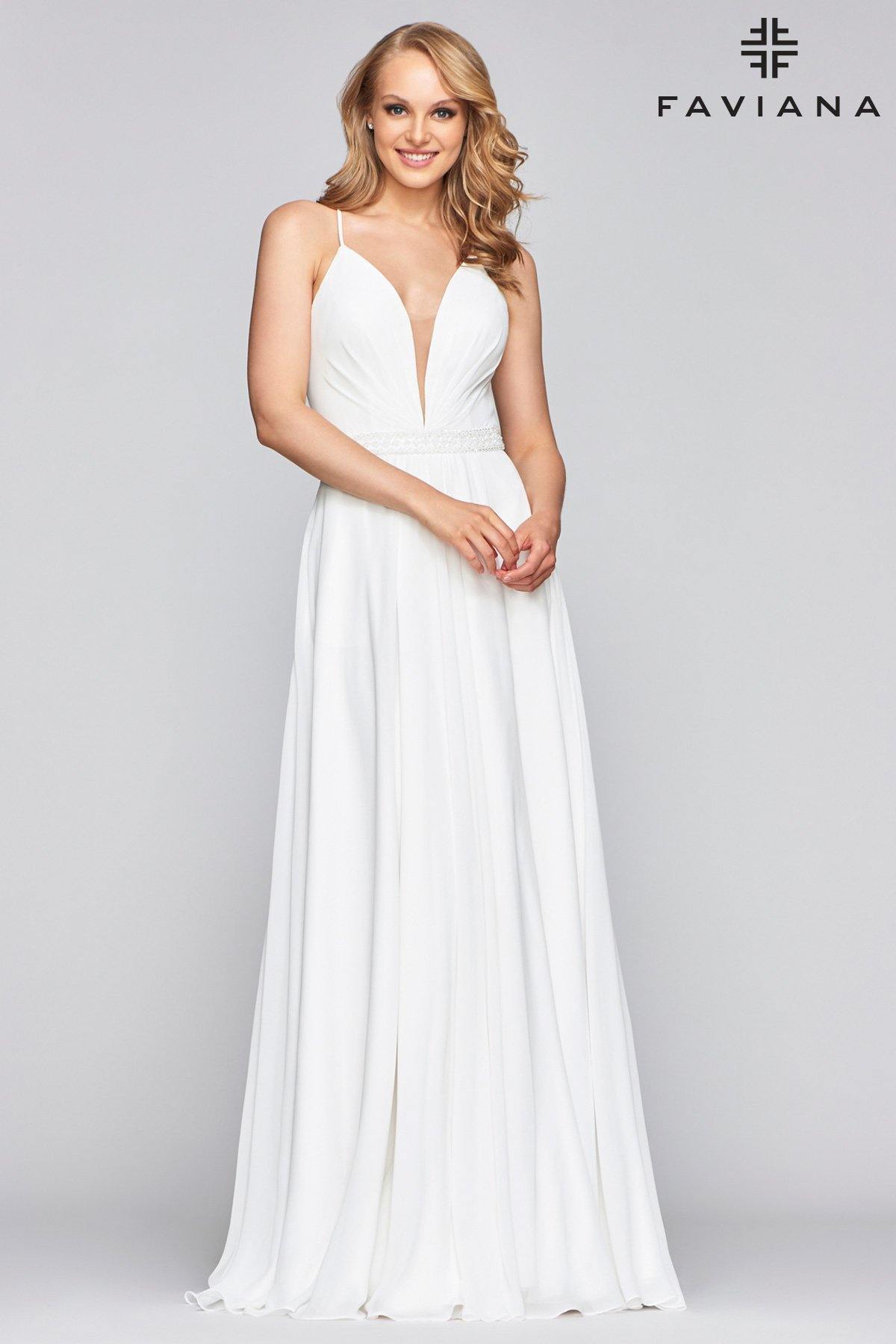Faviana S10435 Long Bridesmaids Evening Prom Dress - The Dress Outlet Faviana