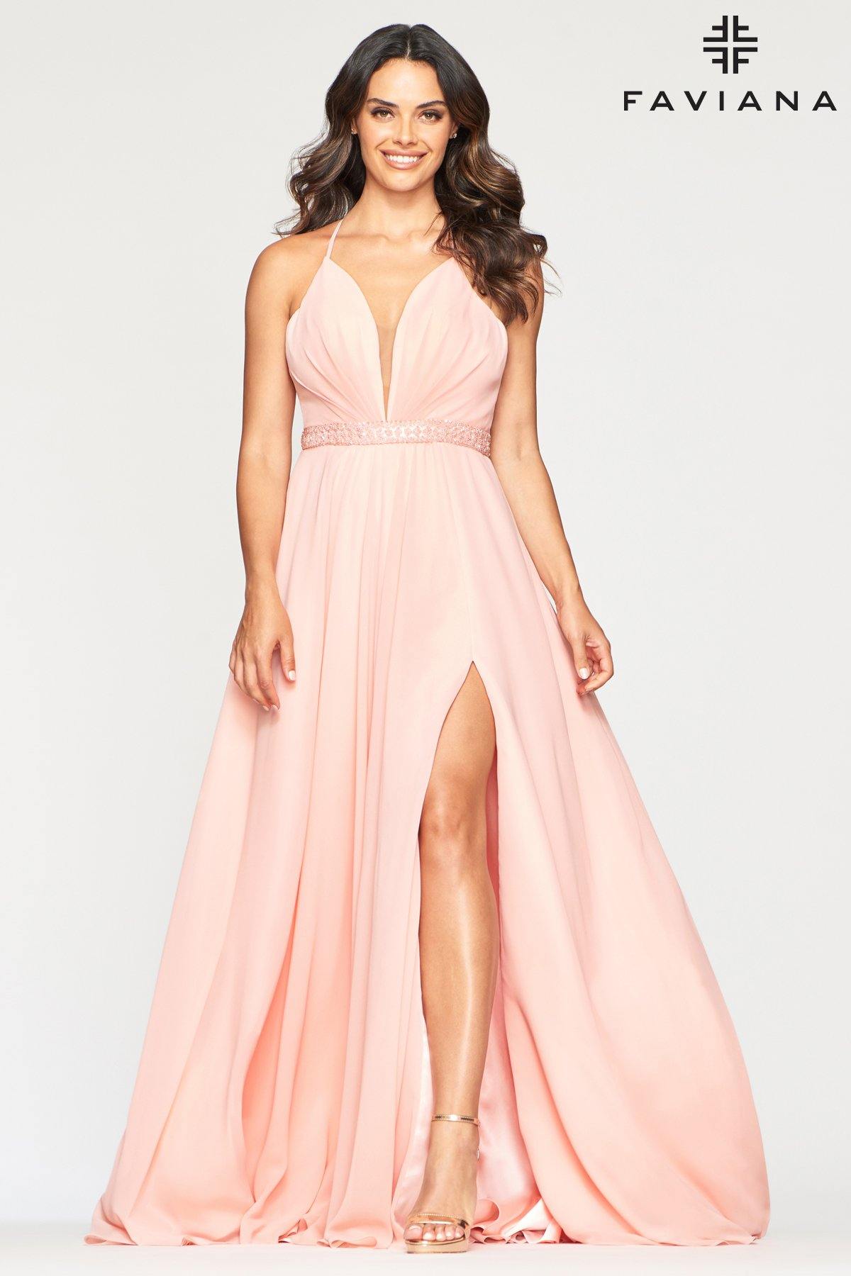 Faviana S10435 Long Bridesmaids Evening Prom Dress - The Dress Outlet Faviana