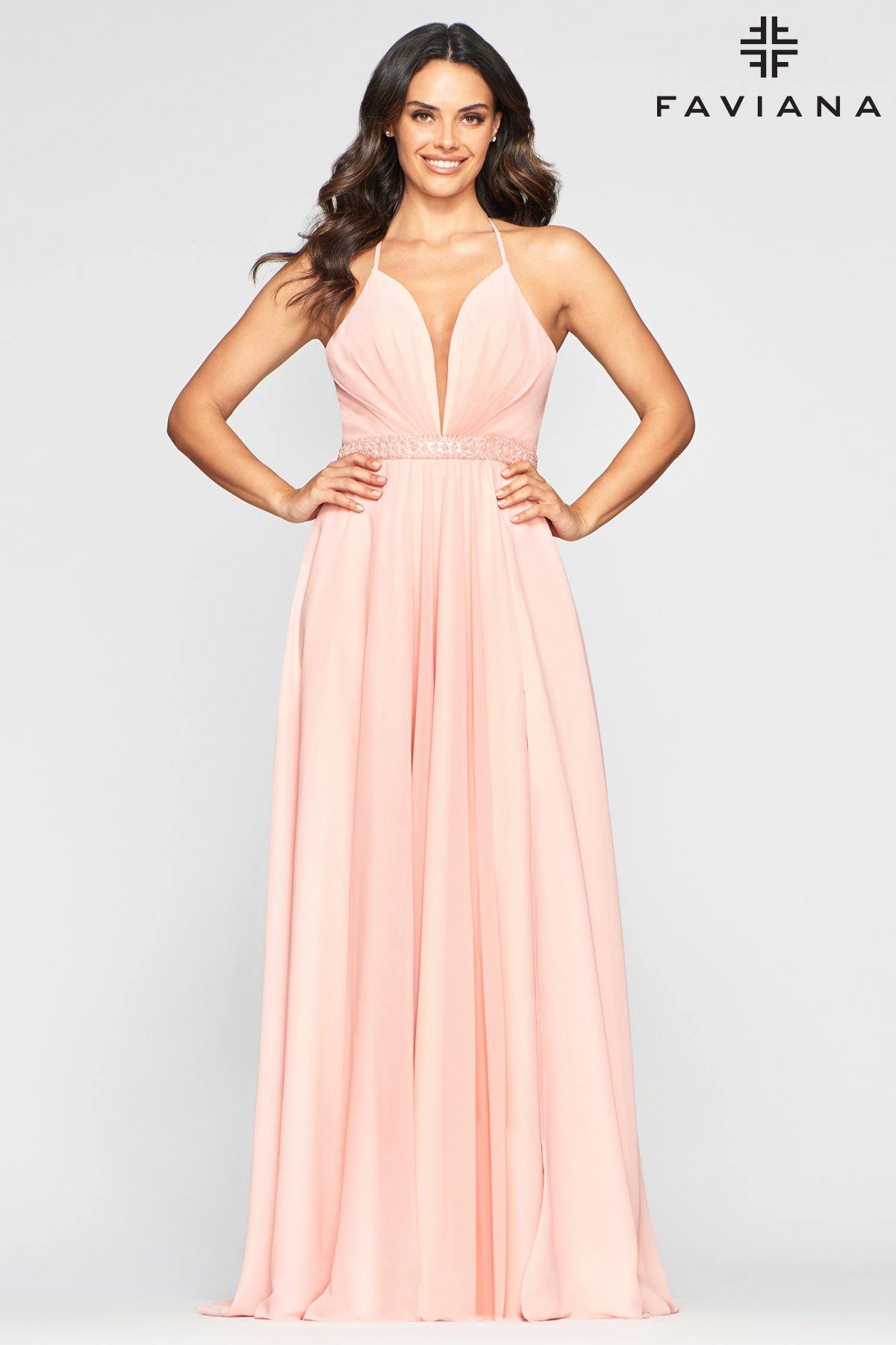 Faviana S10435 Long Bridesmaids Evening Prom Dress - The Dress Outlet Faviana