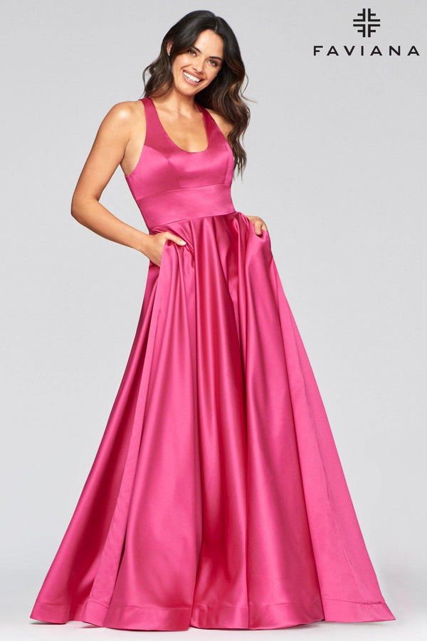 Faviana S10441 Long Formal Prom Ball Gown
