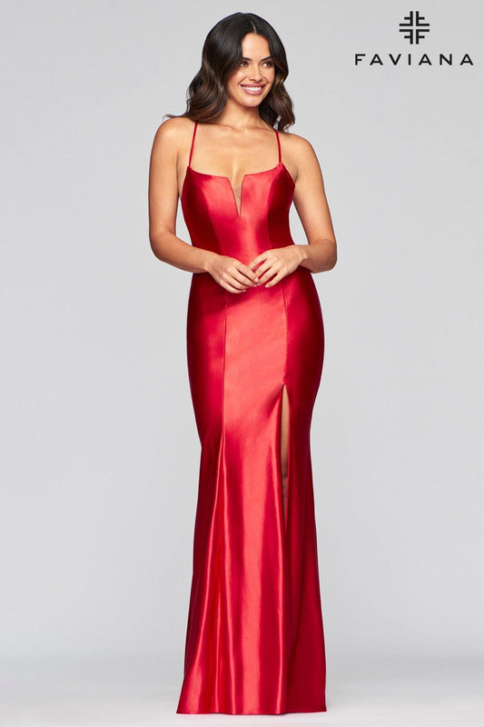Faviana S10457 Long Formal Evening Prom Dress - The Dress Outlet Faviana