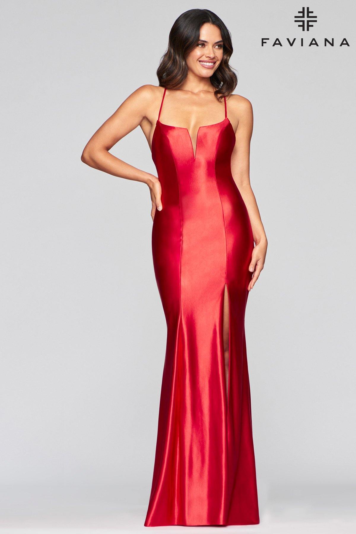 Faviana S10457 Long Formal Evening Prom Dress - The Dress Outlet Faviana