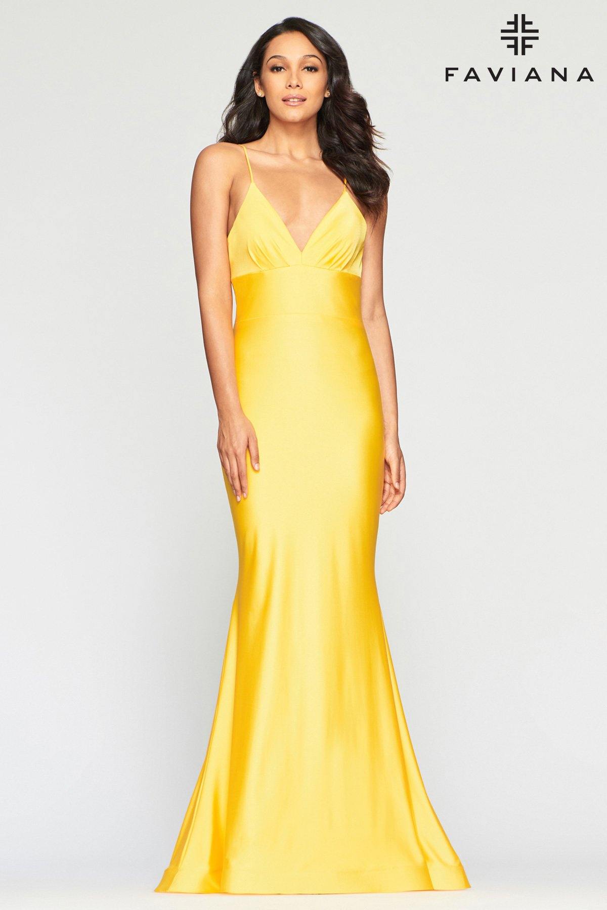 Faviana S10458 Long Formal Fitted Prom Dress - The Dress Outlet Faviana