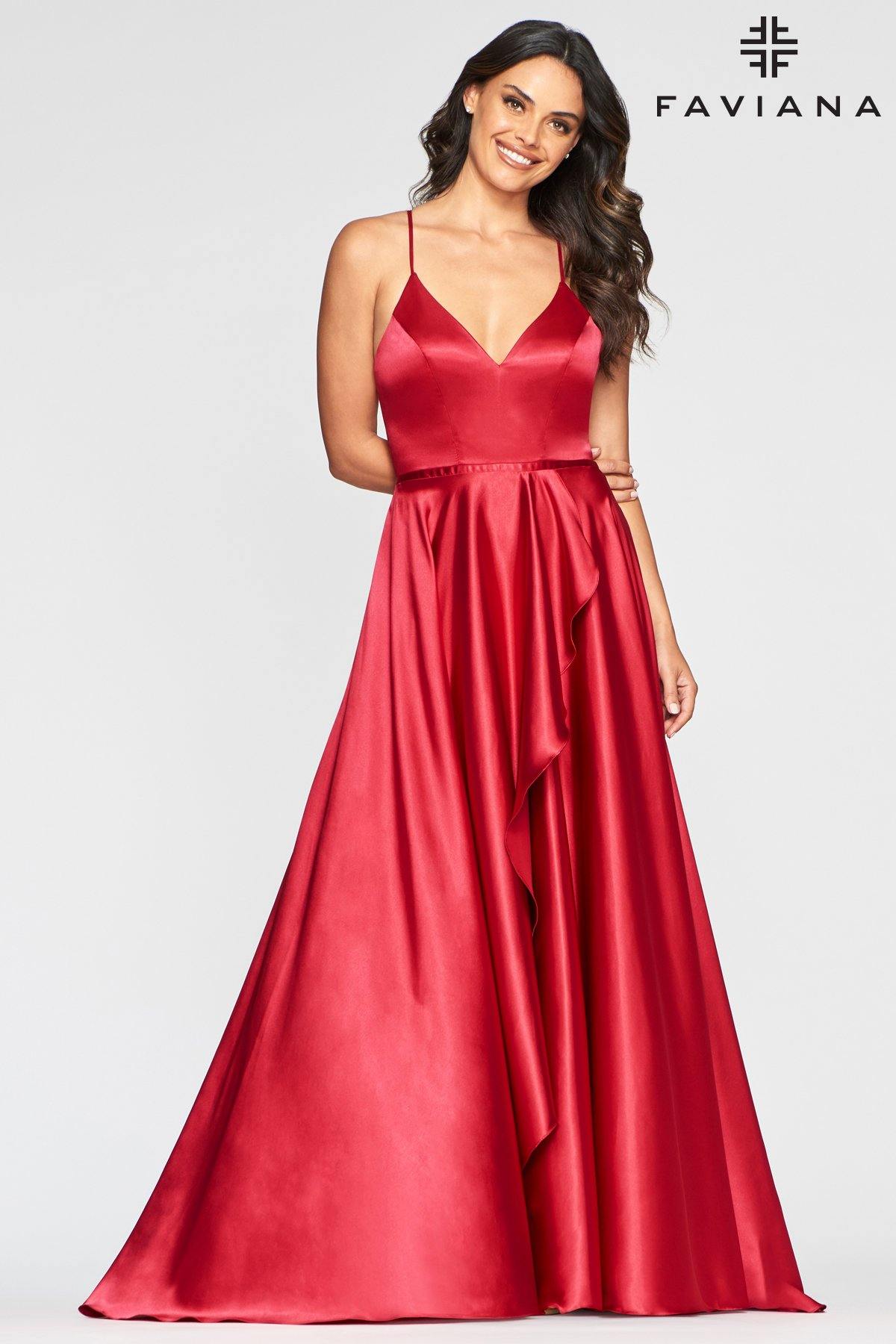 Faviana S10460 Long Formal Evening Prom Dress - The Dress Outlet Faviana
