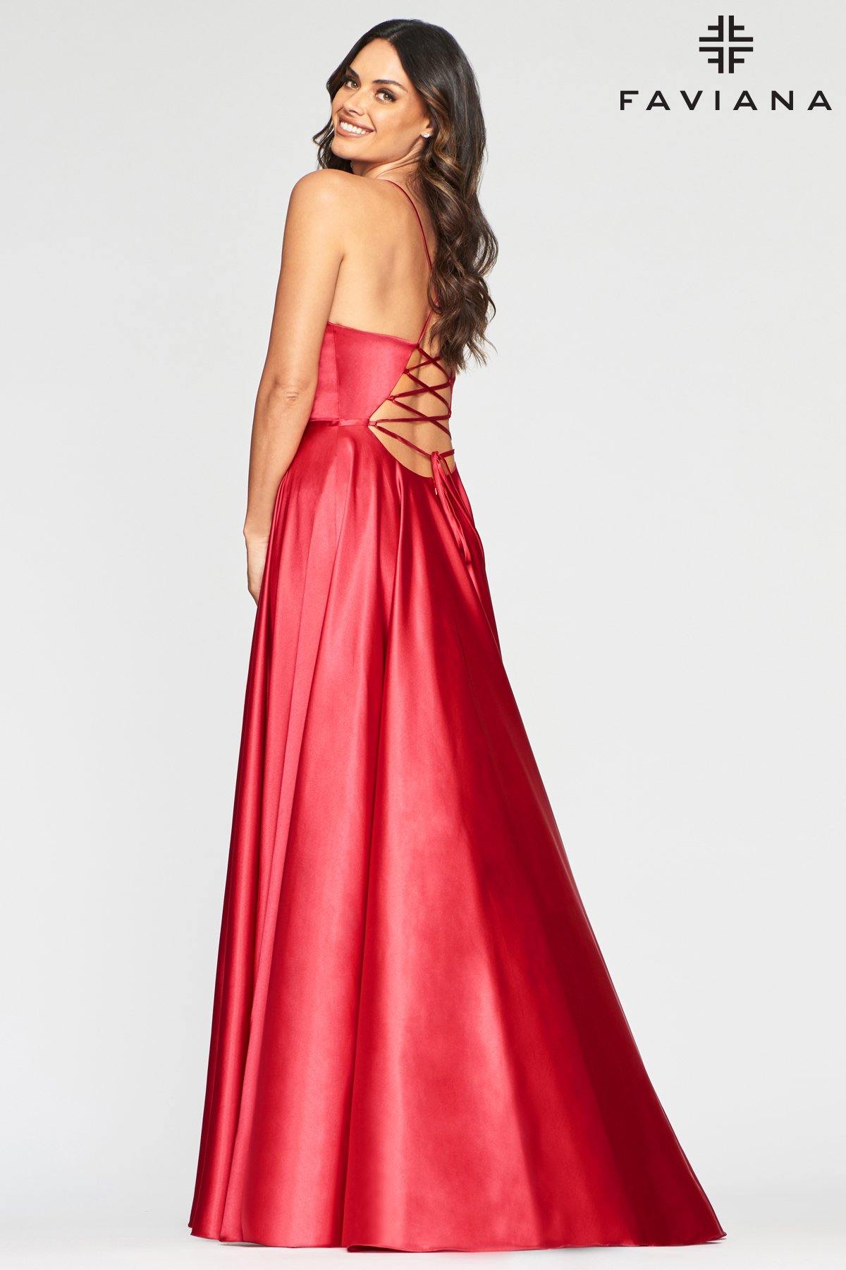 Faviana S10460 Long Formal Evening Prom Dress for $298.0 – The Dress Outlet