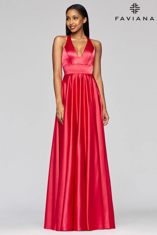 Faviana S10461 Bridesmaids Long Formal Prom Dress - The Dress Outlet Faviana