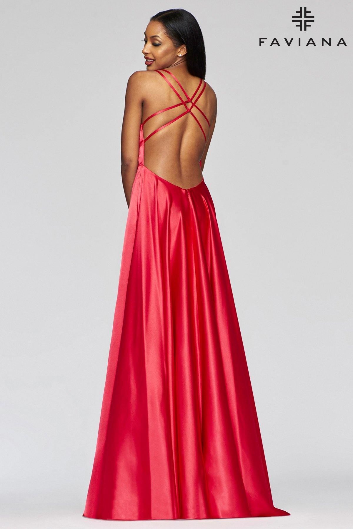 Faviana S10461 Bridesmaids Long Formal Prom Dress - The Dress Outlet Faviana