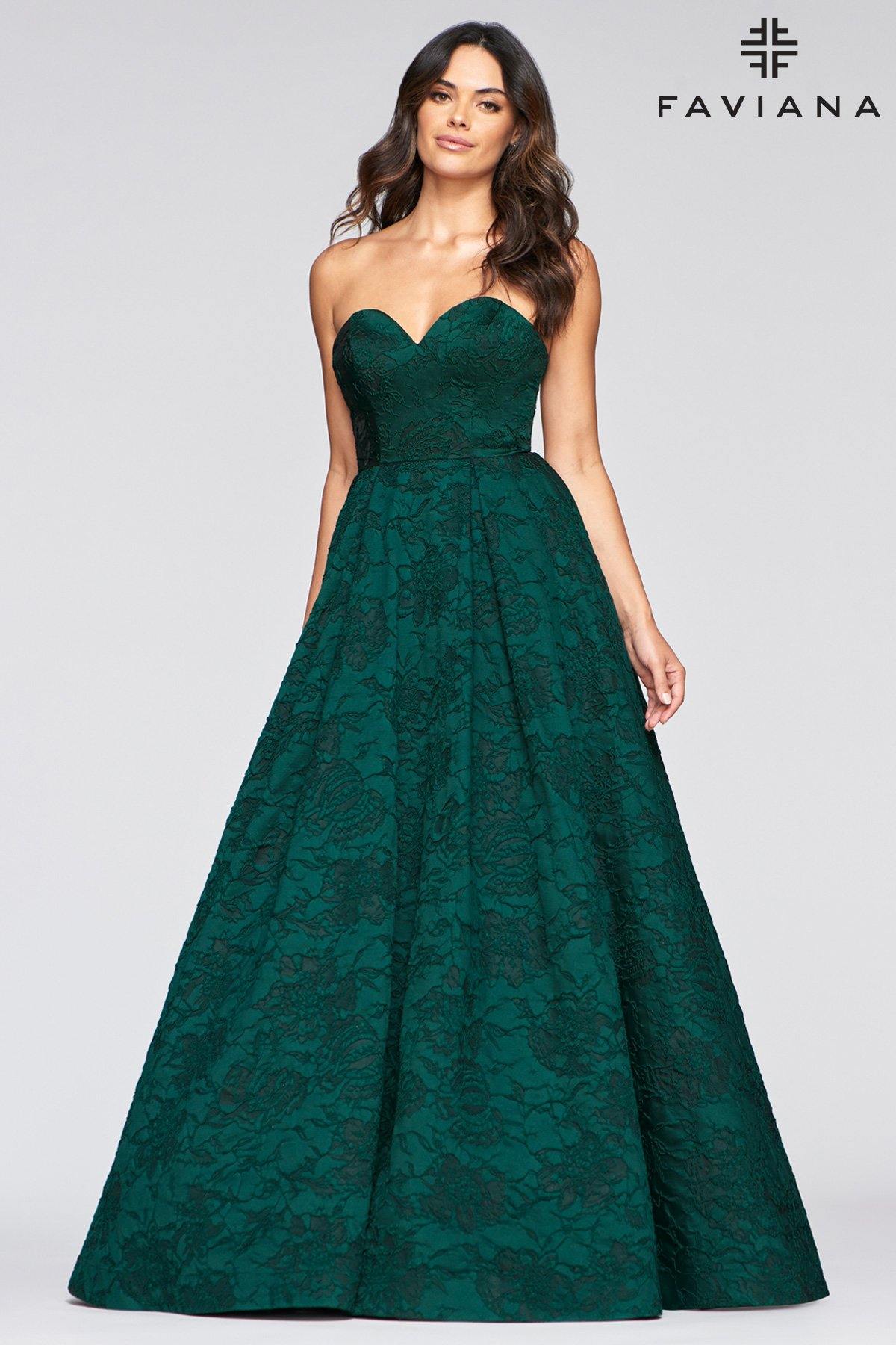 Faviana S10463 Long Strapless Prom Ball Gown - The Dress Outlet Faviana