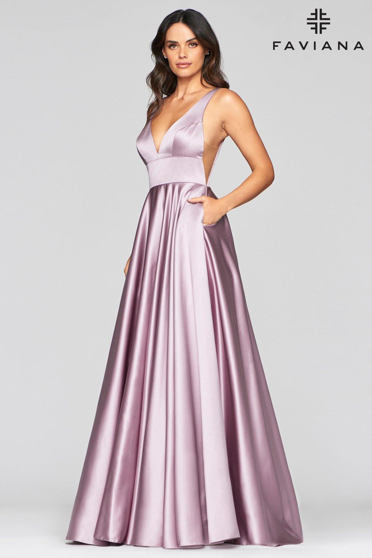 Faviana S10474 Long Formal Evening Prom Dress - The Dress Outlet Faviana