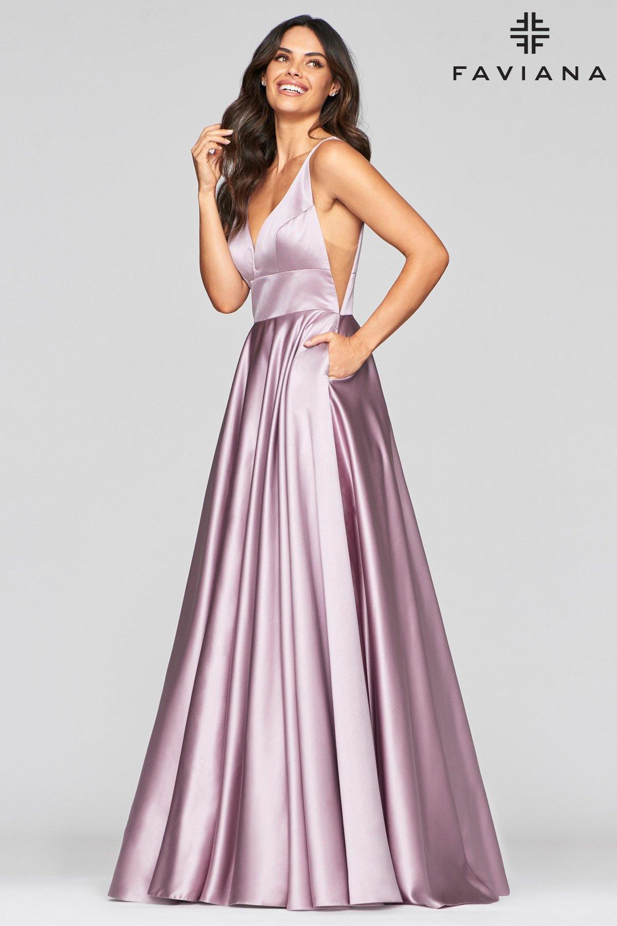 Faviana S10474 Long Formal Evening Prom Dress - The Dress Outlet Faviana