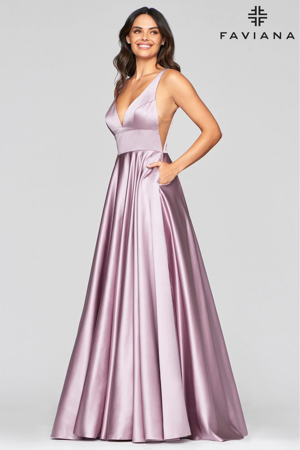 Faviana S10474 Long Formal Evening Prom Dress - The Dress Outlet Faviana