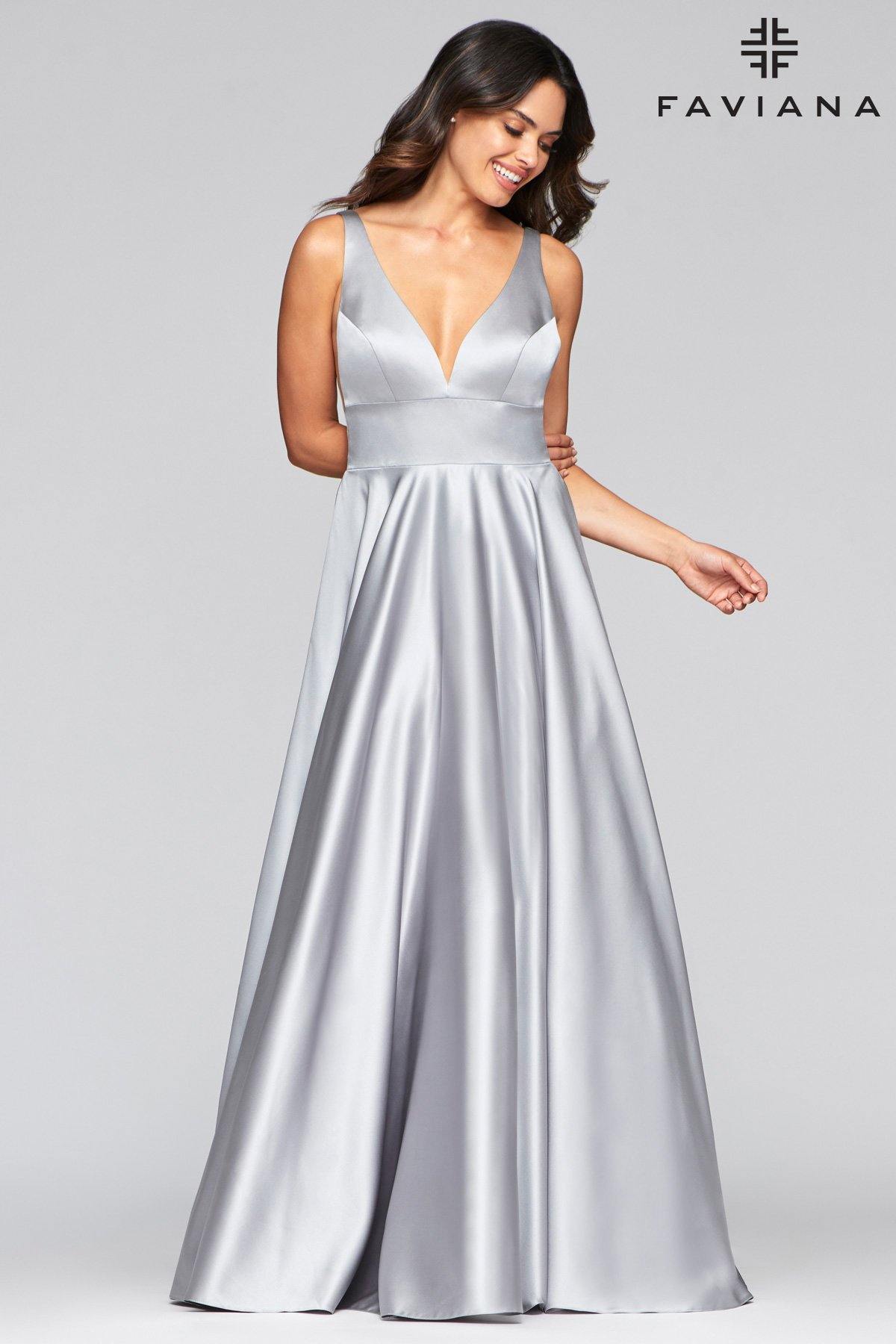 Faviana S10474 Long Formal Evening Prom Dress - The Dress Outlet Faviana