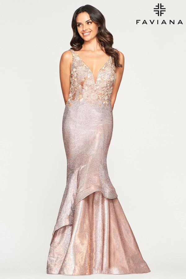 Faviana S10482 Long Formal Sleeveless Prom Dress