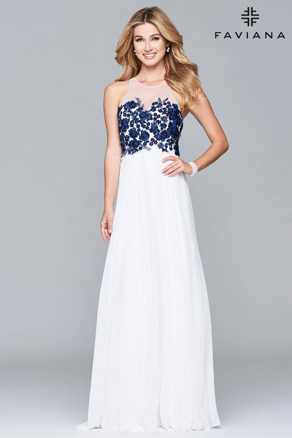 Faviana S7997 Long Sleeveless Formal Dress
