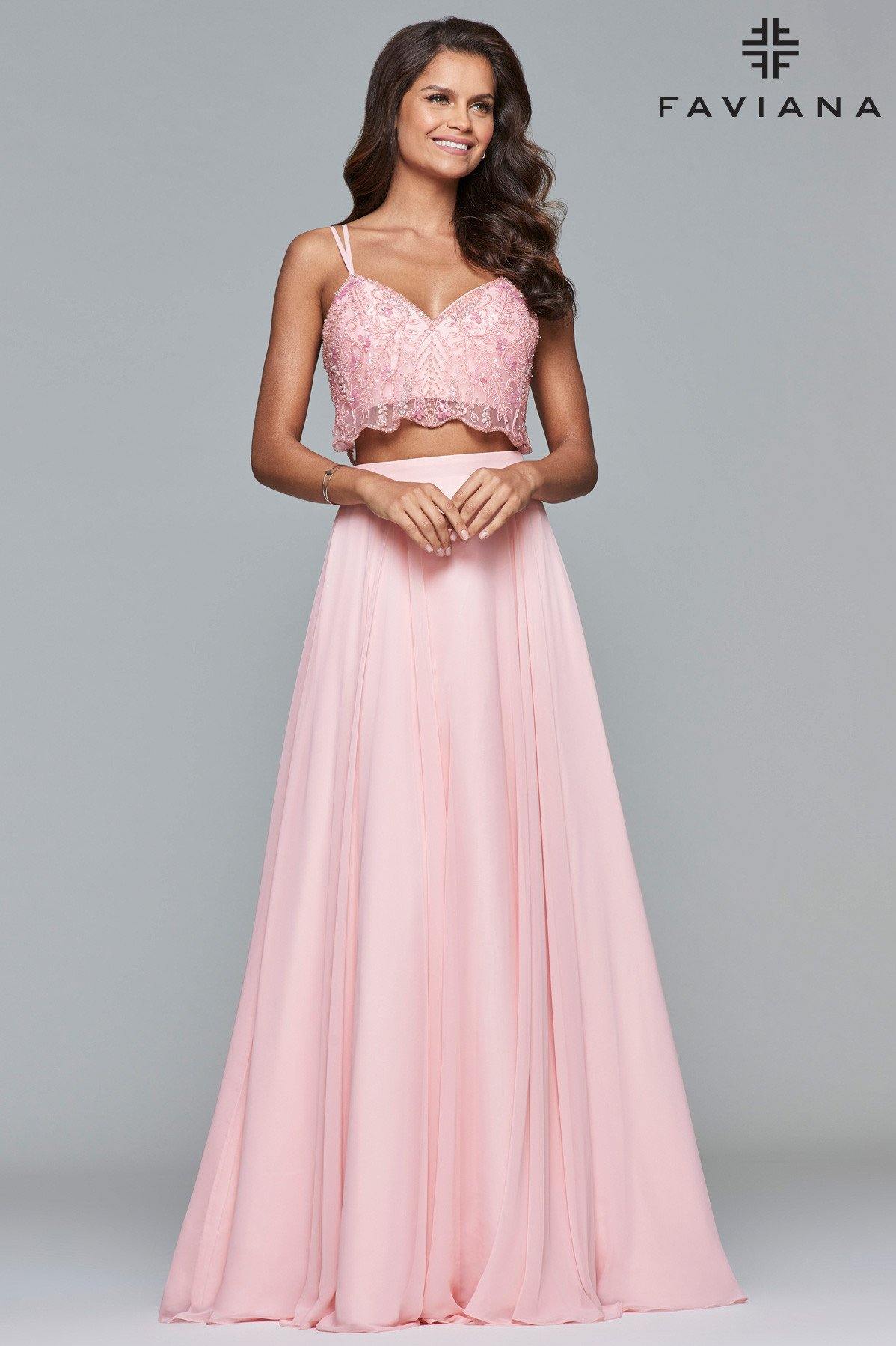 Faviana Two Piece Prom Dress 10042 Sale - The Dress Outlet