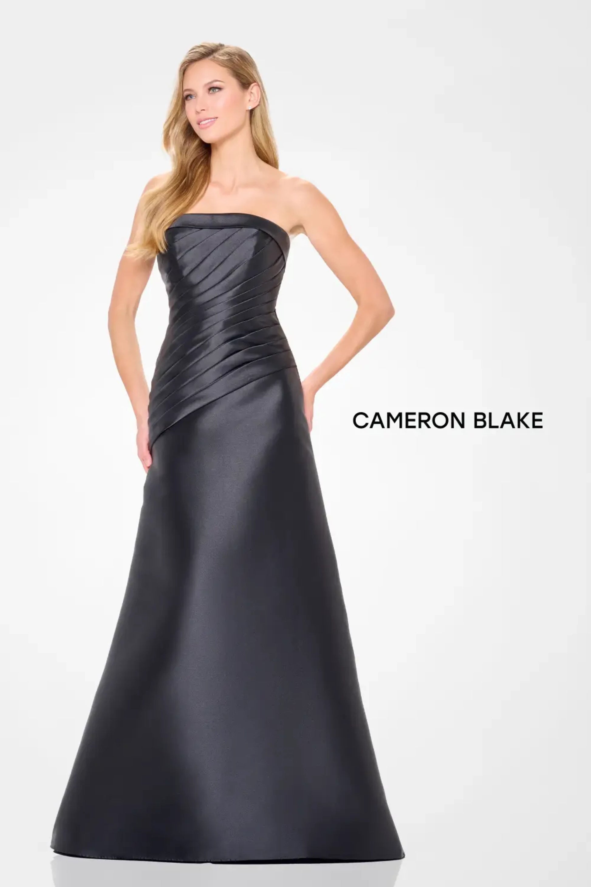 Cameron Blake CB3248 Long Pleated Formal Evening A Line Dress