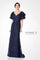 Mother of the Bride Dresses Ruffled Long Mother of the Bride Formal Dress Navy Blue