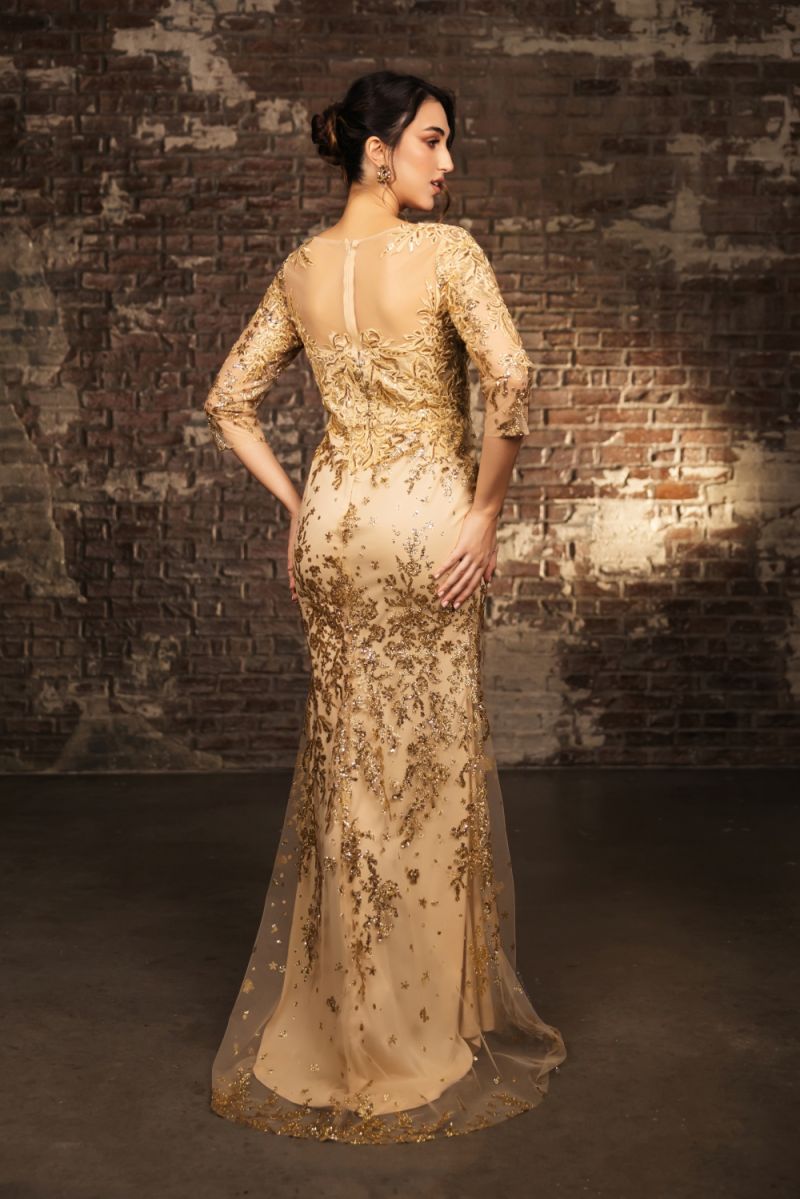 Illusion Floor-Length Tulle Formal Sheath/Column May Queen 2101
