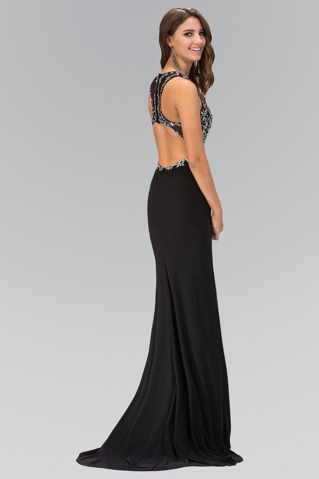 Floor Length Prom Dress with Bead and Sequin