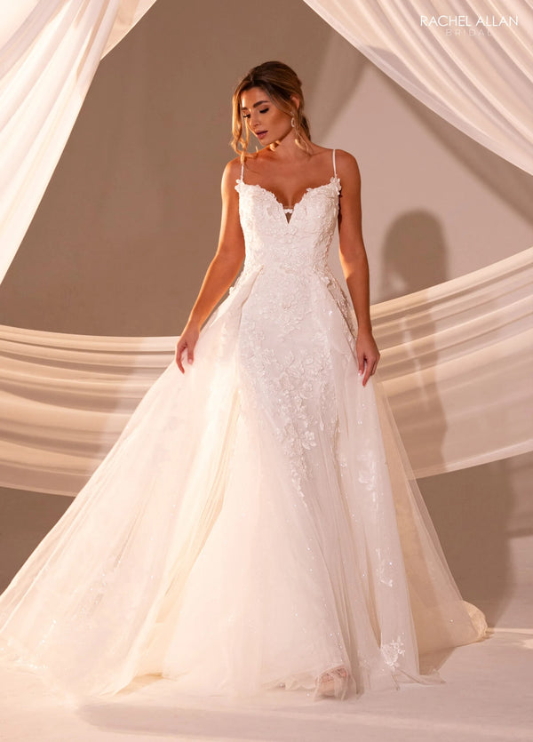 Sweetheart Floor-Length Tulle Ball Gown with 3D Floral Applique Rachel Allan RB3228