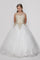 Flower Girls Beaded Ball Gown with Keyhole Back - The Dress Outlet Cinderella Couture