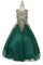 Flower Girls Beaded Ball Gown with Keyhole Back - The Dress Outlet Cinderella Couture