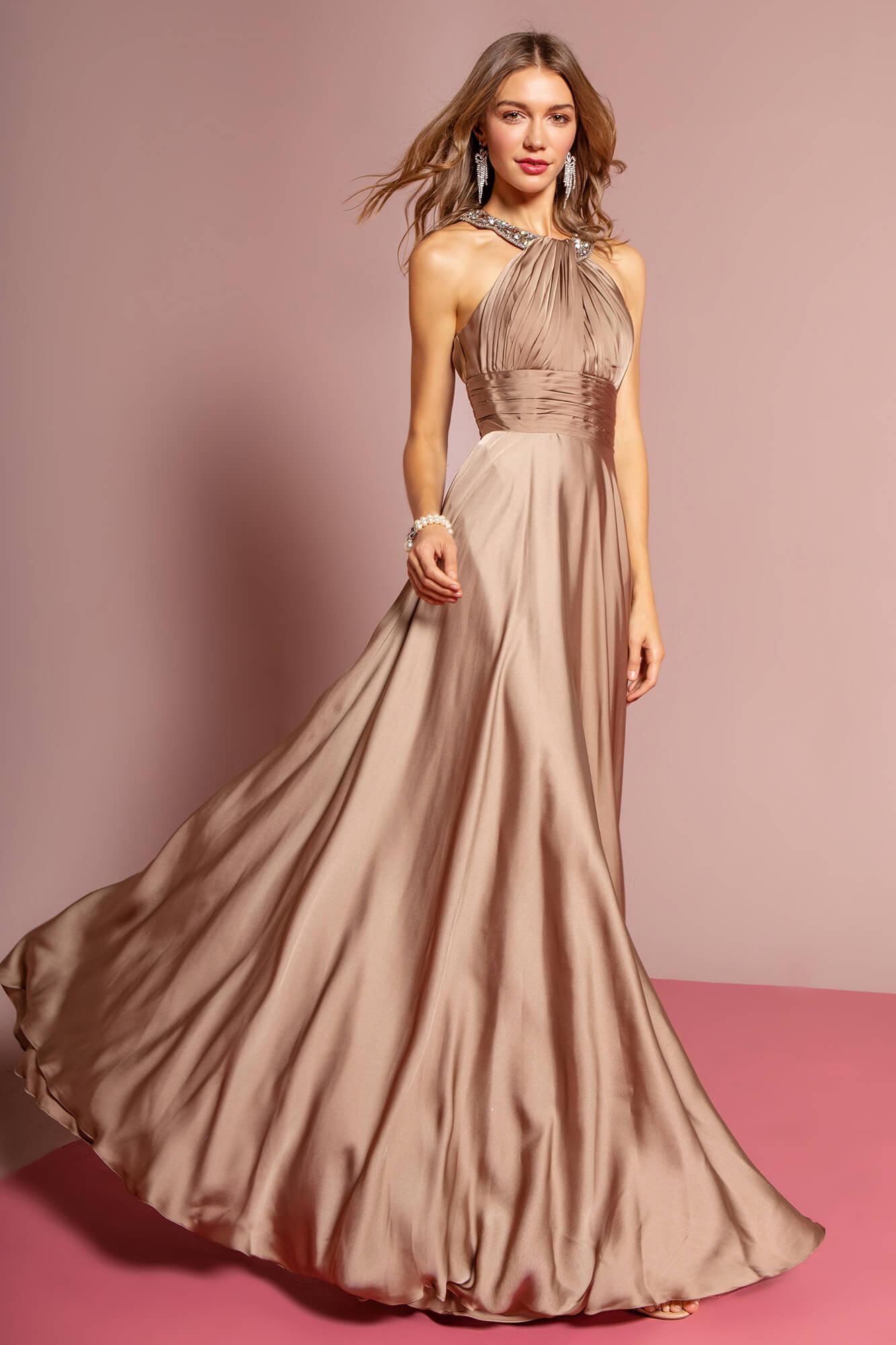 GLS Flowey Long Prom Dress in Teal - Xs