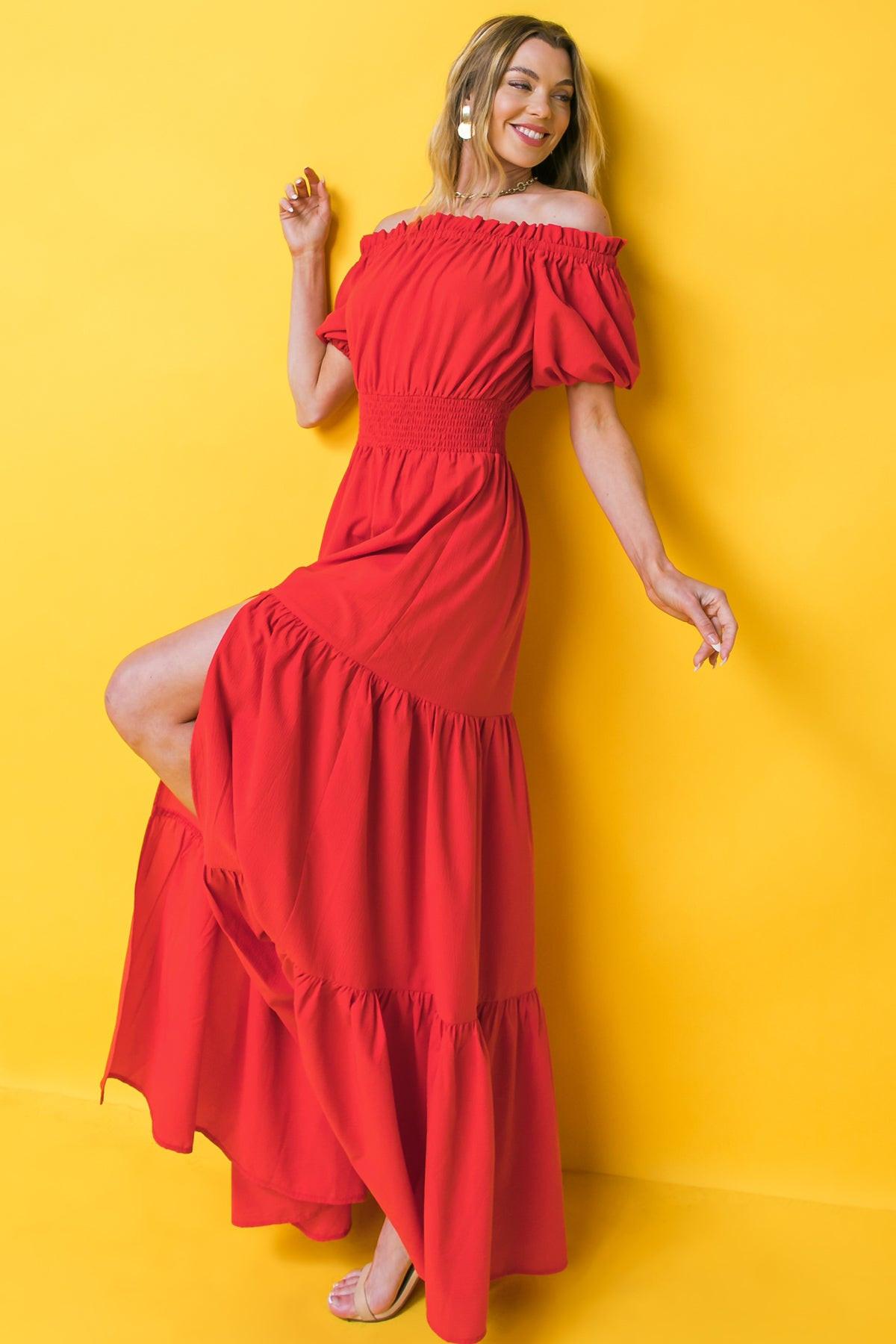 Off-the-Shoulder Floor-Length Chiffon Evening A-Line Flying Tomato ID20020