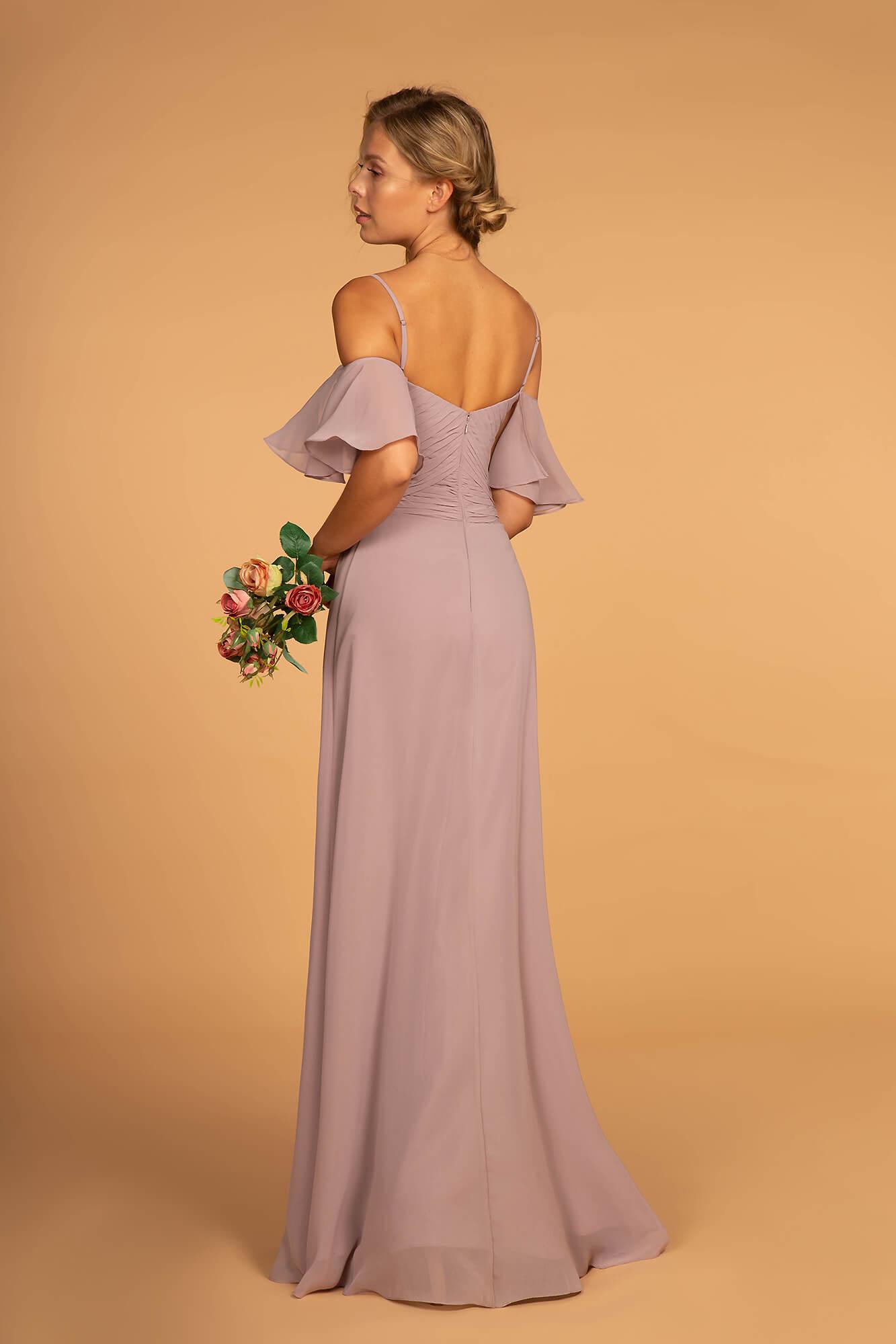 Formal Chiffon Long Dress Bridesmaid Mauve