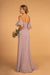 Formal Chiffon Long Dress Bridesmaid Mauve