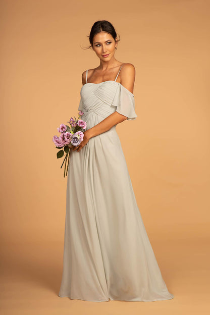 Formal Chiffon Long Dress Bridesmaid Sage