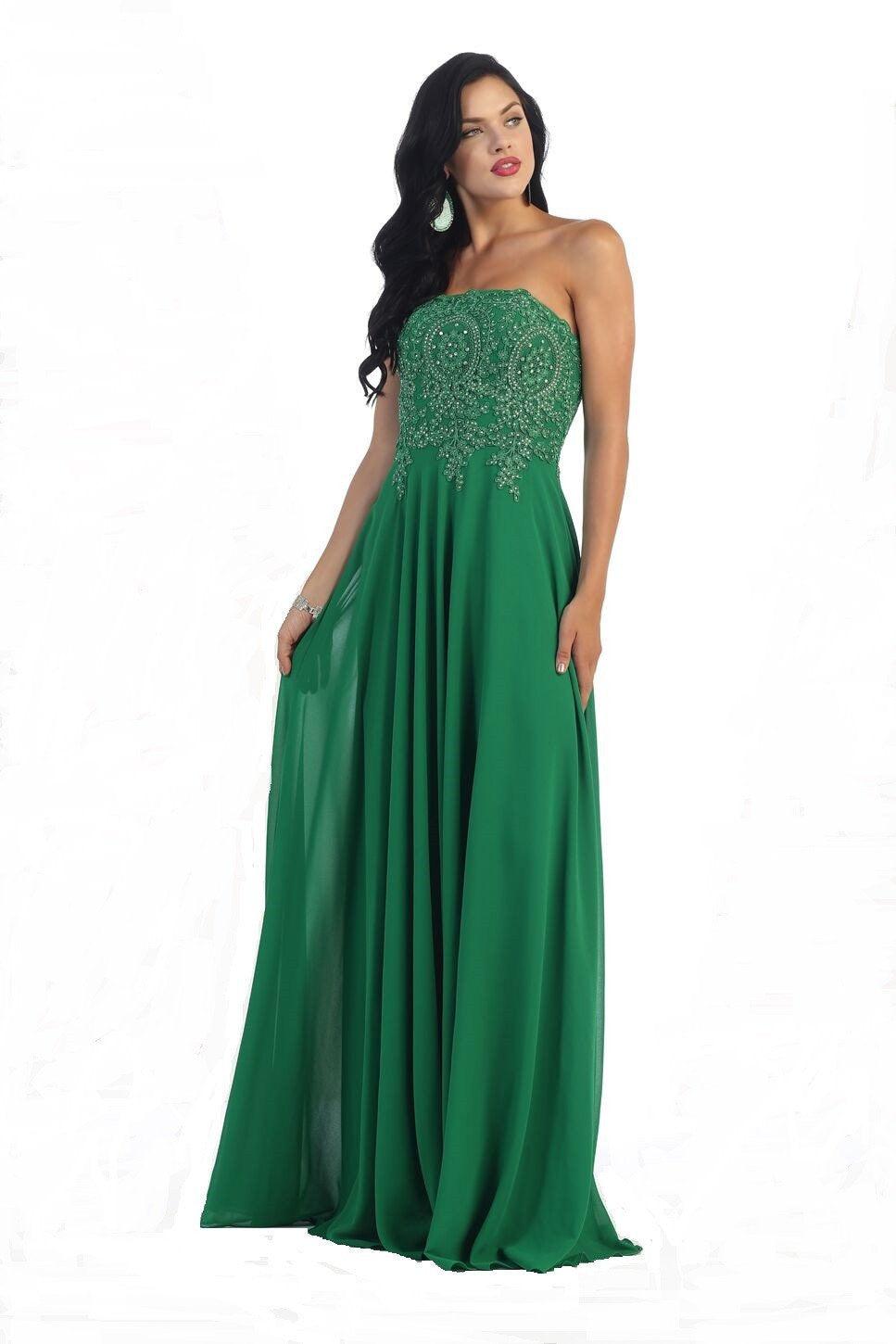 Formal Dress Plus Size Prom Evening Gown - The Dress Outlet May Queen