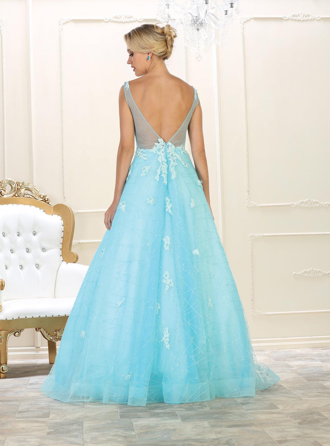 Formal Long Ball Gown Evening Dress Prom - The Dress Outlet May Queen