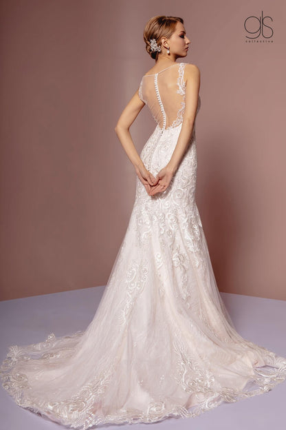 Fitted Long Bridal Gown Wedding Dress - The Dress Outlet Elizabeth K