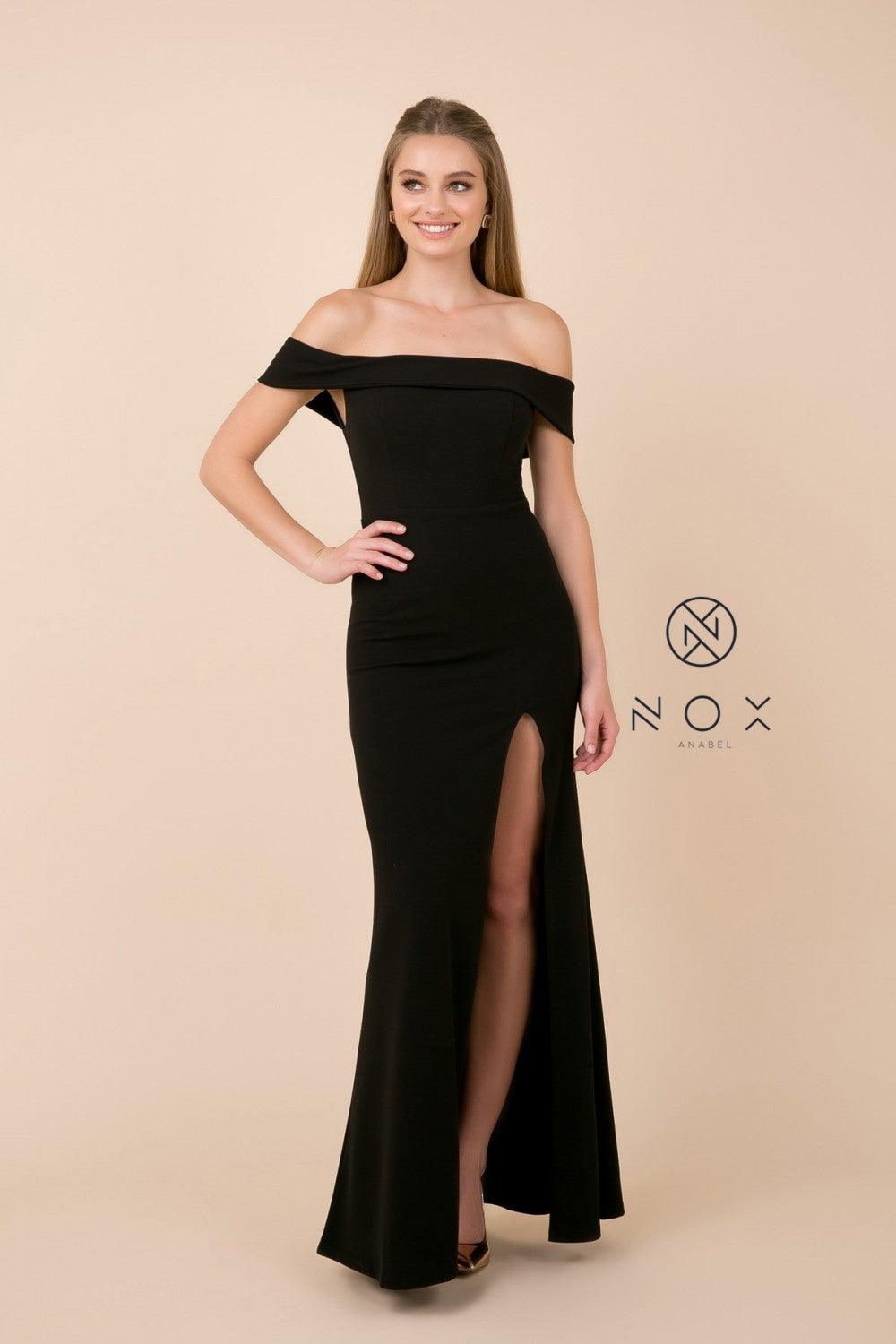 Formal Long Dress Off Shoulder Bridesmaid - The Dress Outlet Nox Anabel