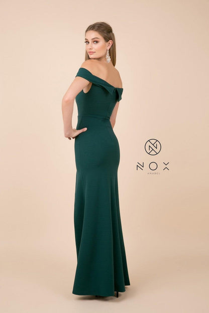 Formal Long Dress Off Shoulder Bridesmaid - The Dress Outlet Nox Anabel