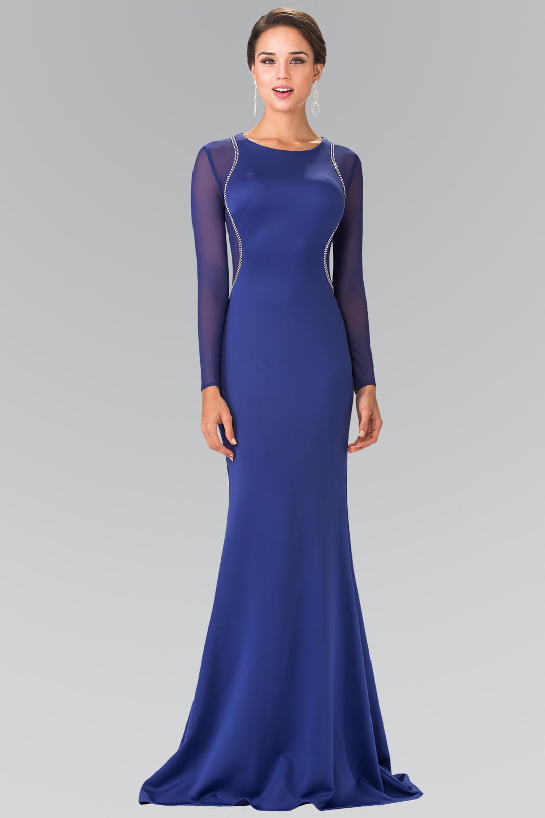 Red Fitted Long Prom Dress Evening Gown