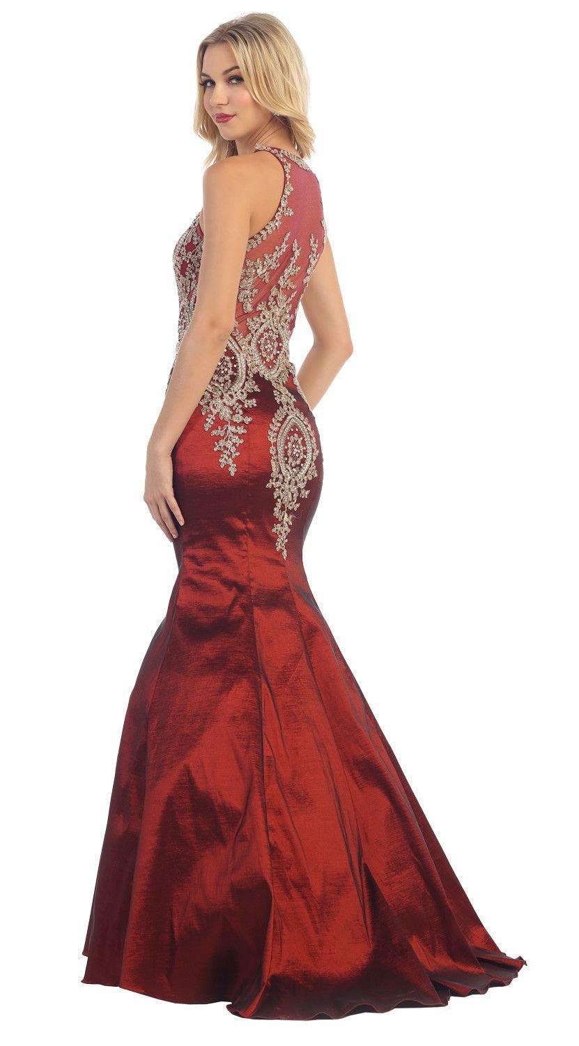 Formal Long Prom Dress Fitted Mermaid - The Dress Outlet May Queen