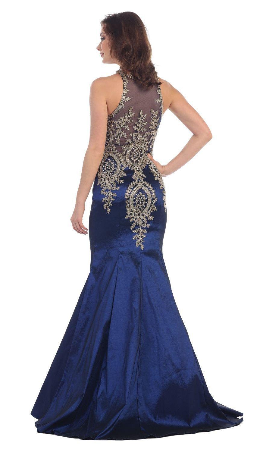 Formal Long Prom Dress Fitted Mermaid - The Dress Outlet May Queen