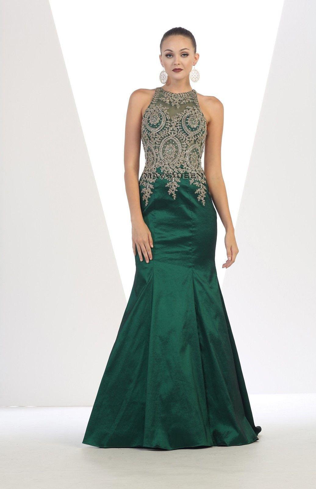 Formal Long Prom Dress Fitted Mermaid - The Dress Outlet May Queen