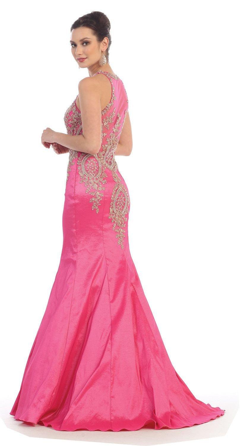 Formal Long Prom Dress Fitted Mermaid - The Dress Outlet May Queen