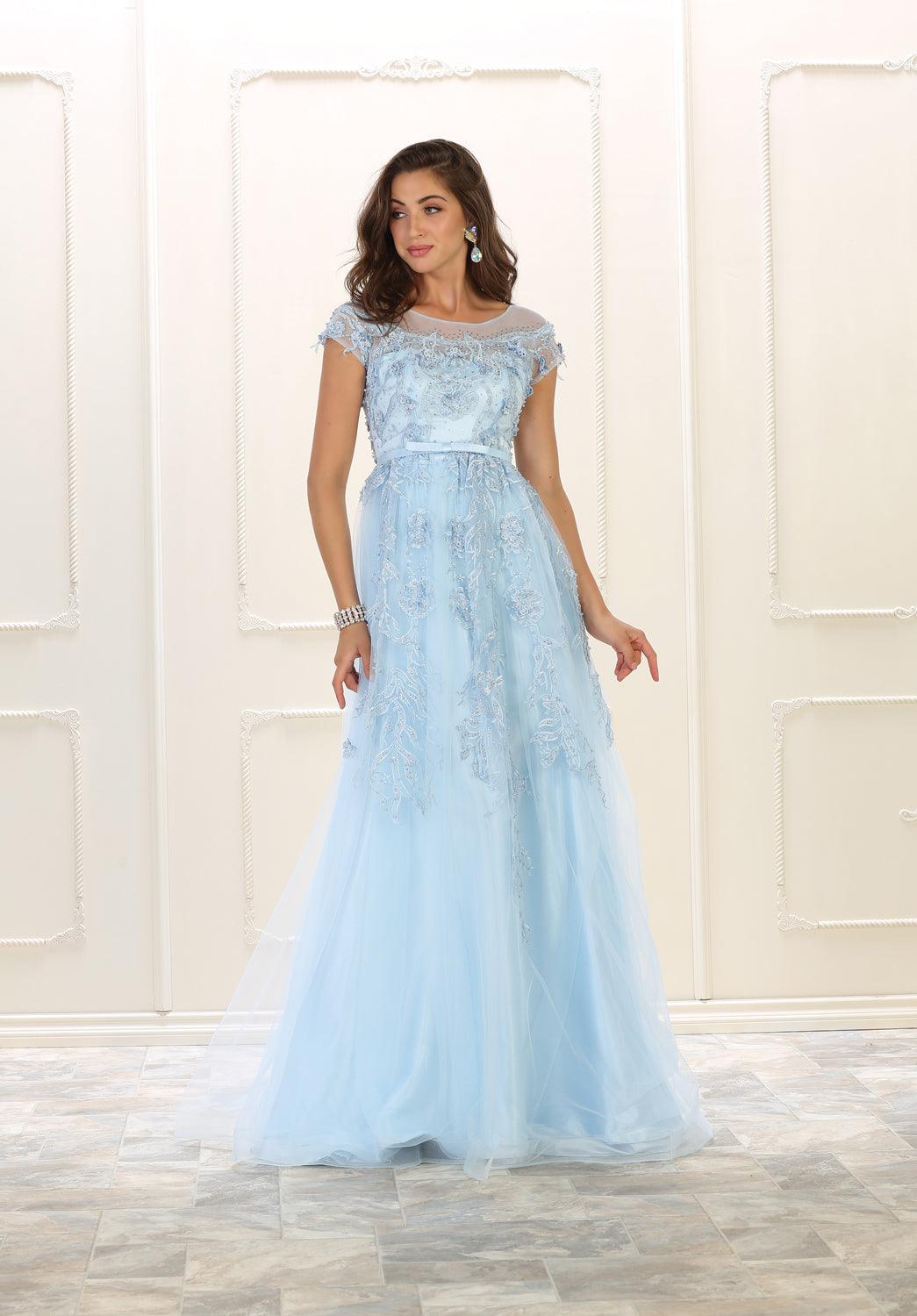 Formal Prom Dress Long Plus SIze Evening Gown - The Dress Outlet May Queen