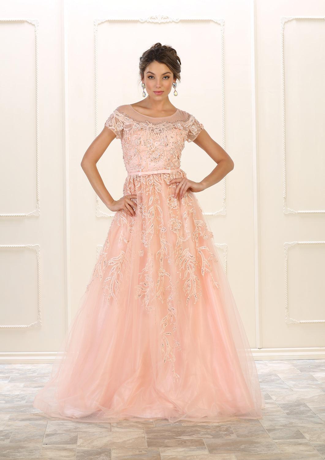 Formal Prom Dress Long Plus SIze Evening Gown - The Dress Outlet May Queen