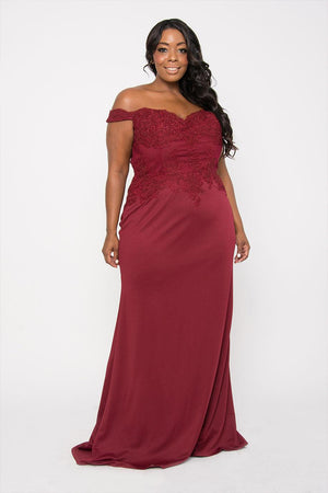 Formal Prom Dress Plus Size Long Evening Gown