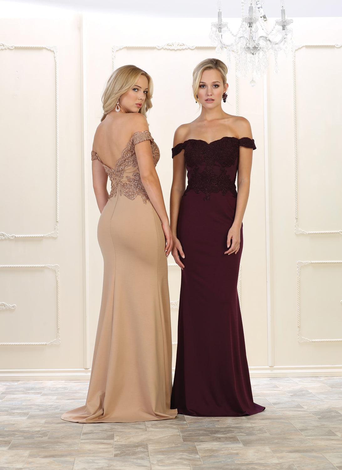 Formal Prom Dress Plus Size Long Evening Gown - The Dress Outlet May Queen
