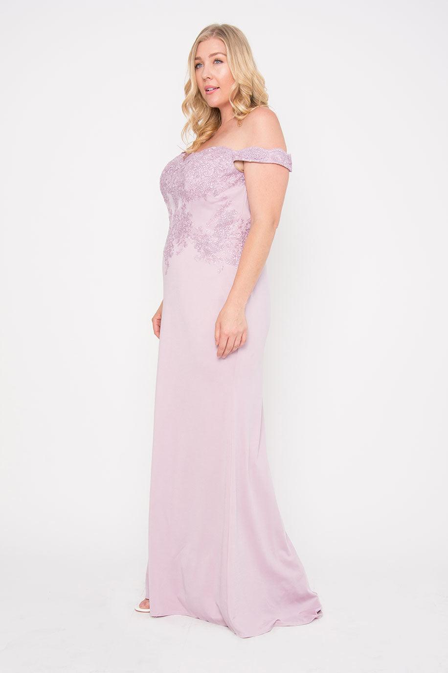 Formal Prom Dress Plus Size Long Evening Gown - The Dress Outlet May Queen