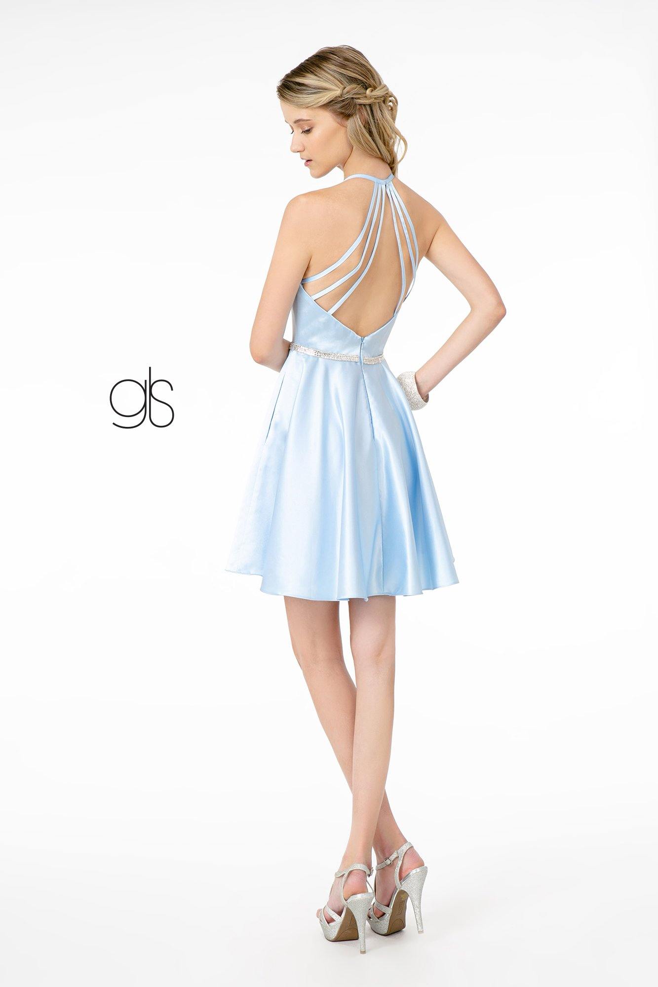 Formal Satin Short Dress Cocktail