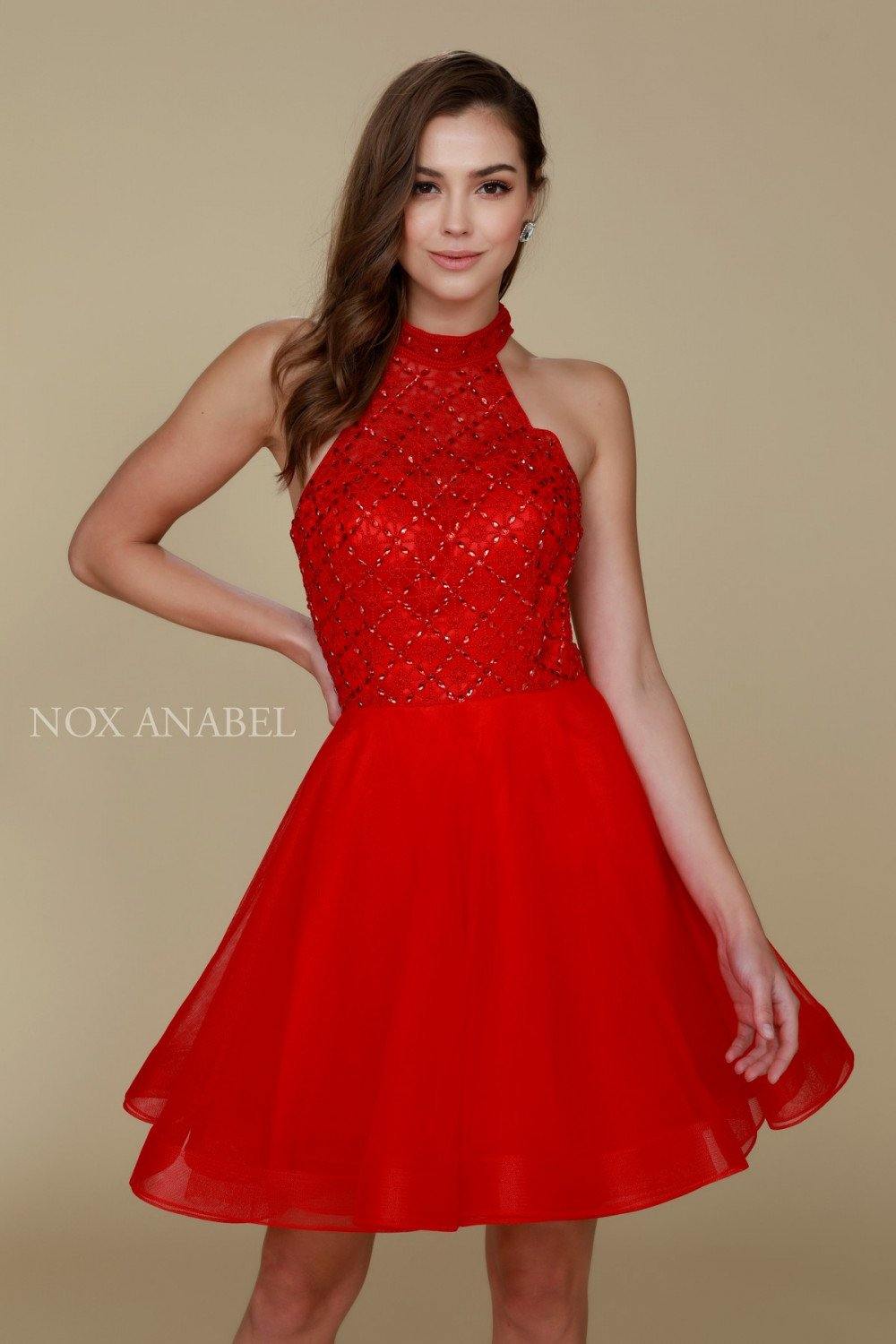 Formal Short Dress Prom Cocktail Red