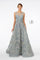 Full Embroidered Illusion Prom Long Dress - The Dress Outlet Elizabeth K