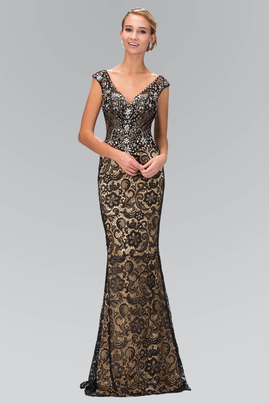 Full Lace Prom Long Dress Formal - The Dress Outlet Elizabeth K